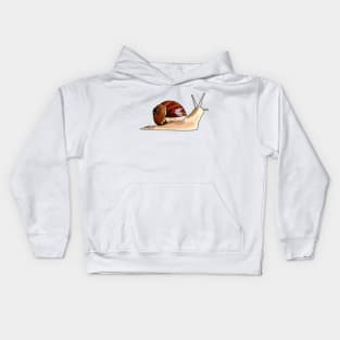 Snail cartoon illustration Kids Hoodie